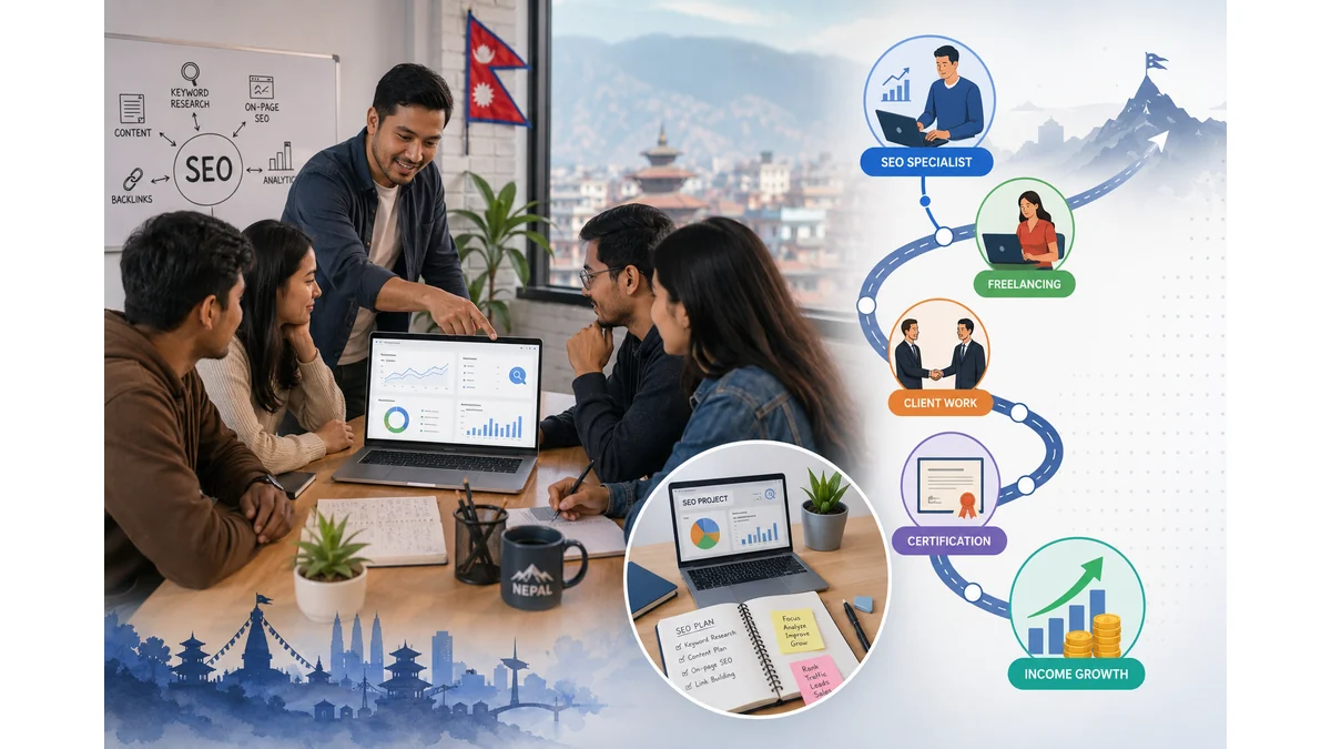 SEO training in Nepal with experienced trainer guiding students toward career growth