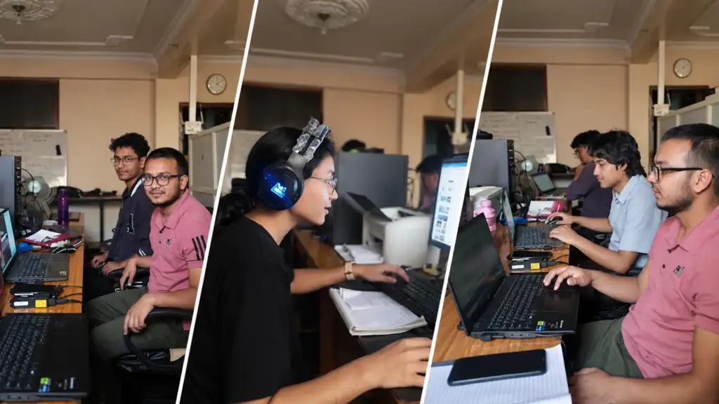 SEO Course In Nepal for students and professionals learning practical SEO skills in an office environment.
